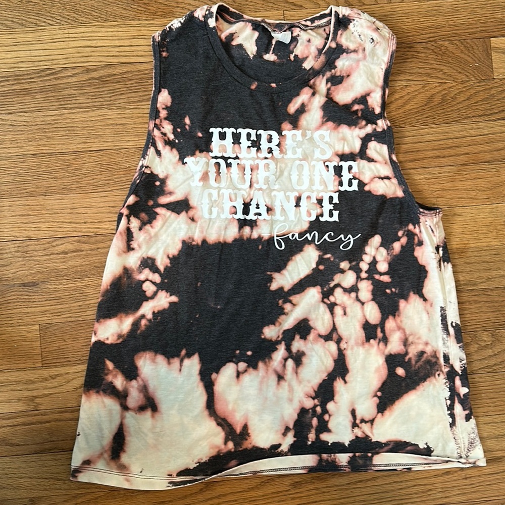 Bleach tie dye tank